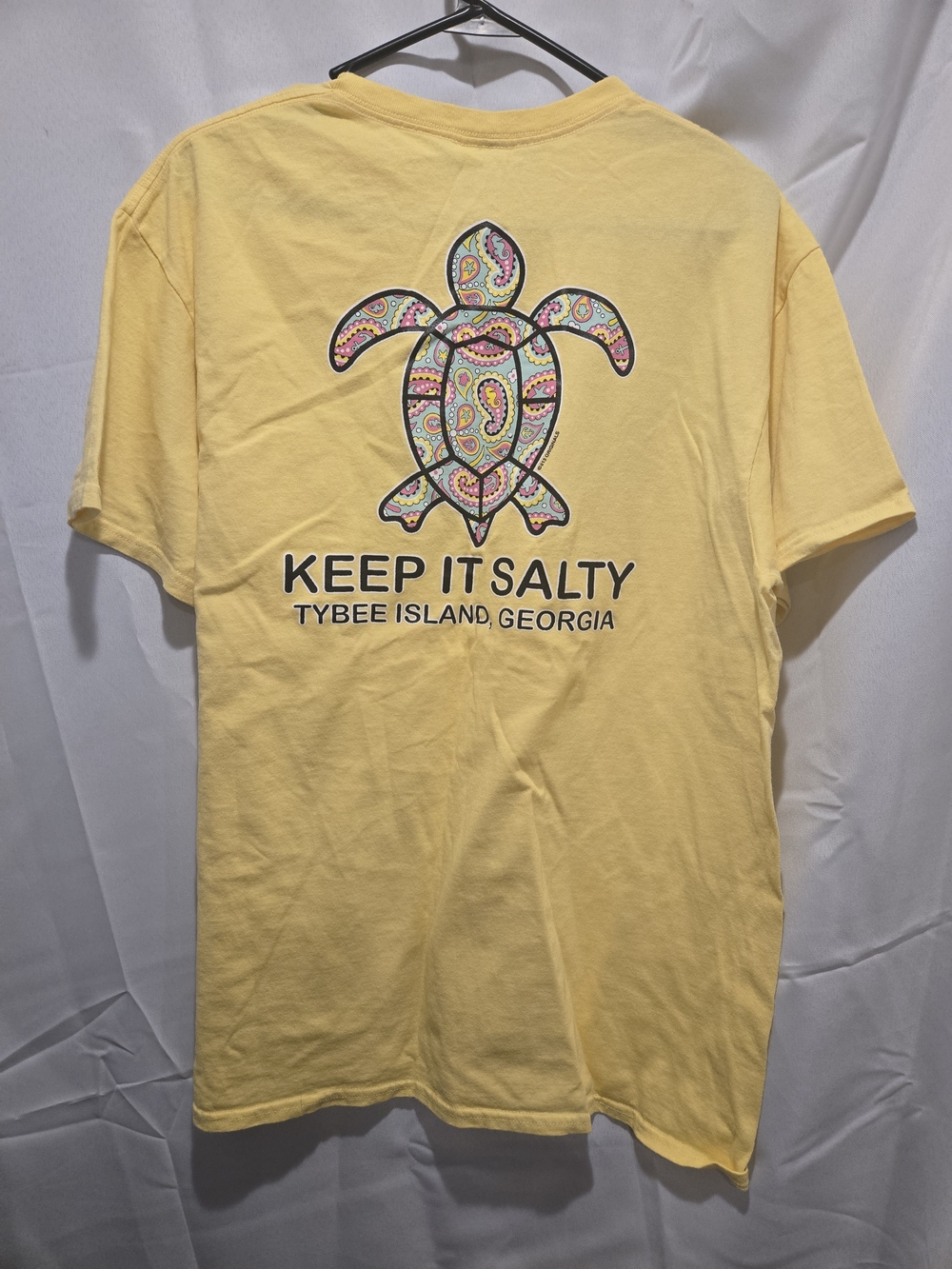 Delta Pro Yellow 'Keep It Salty' Paisley Turtle Tee